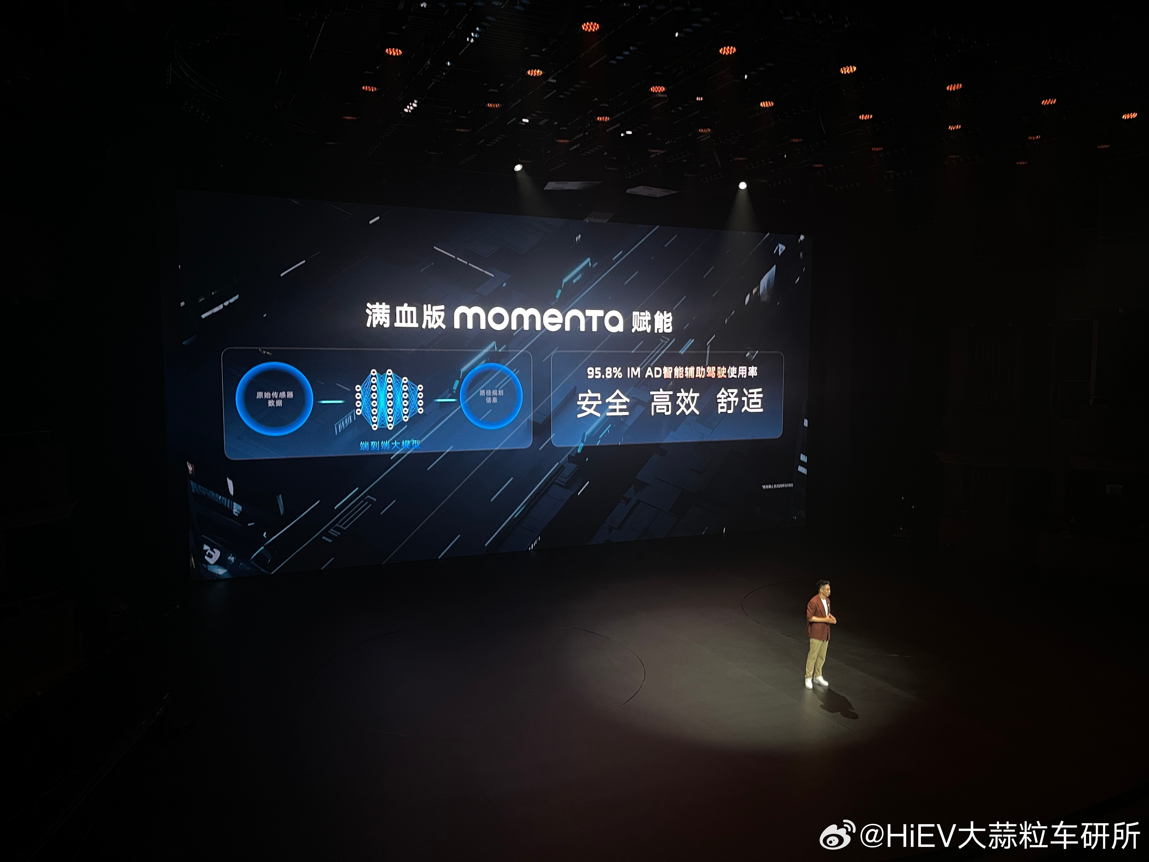 智己在全新L6上市发布会上公布「满血版」Momenta赋能的IMAD3.0。新