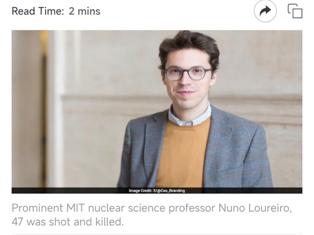 麻省理工学院教授在家遭枪击身亡才47岁，去年刚当上一个250多人的MIT大实验室