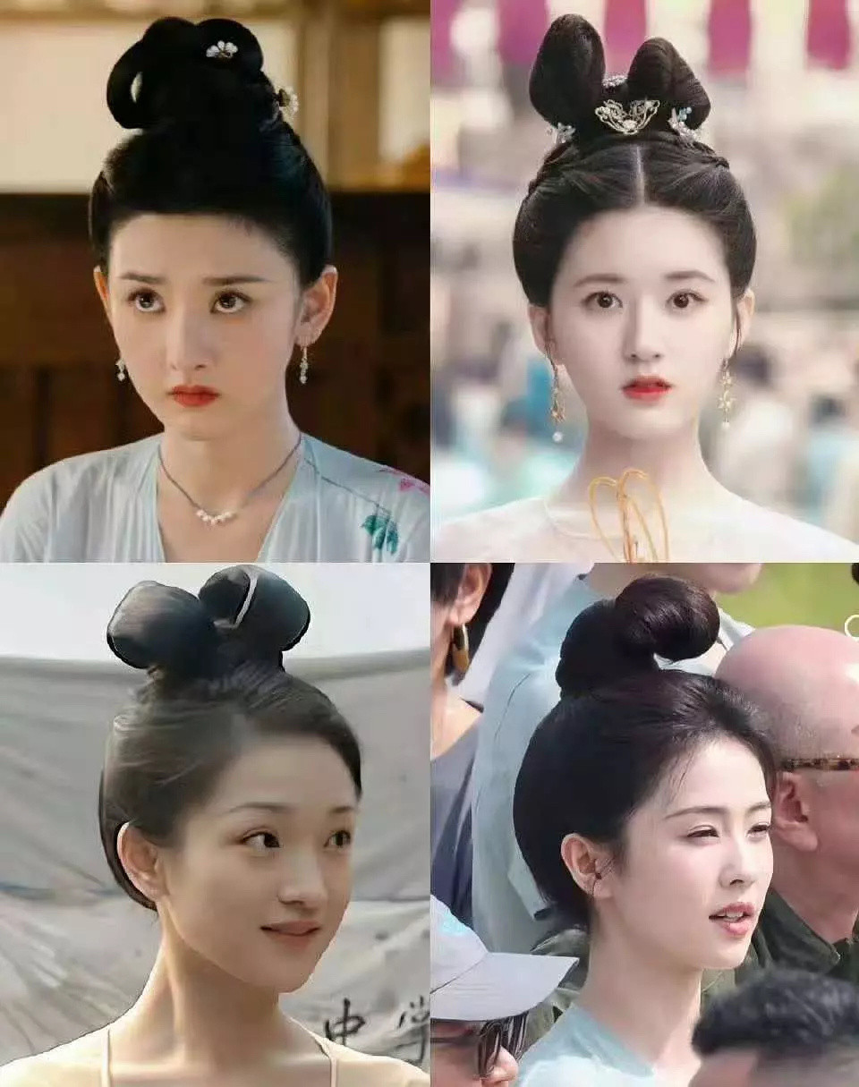 兔子发髻造型，没想到是以前的赵露思让人印象深刻。​​​