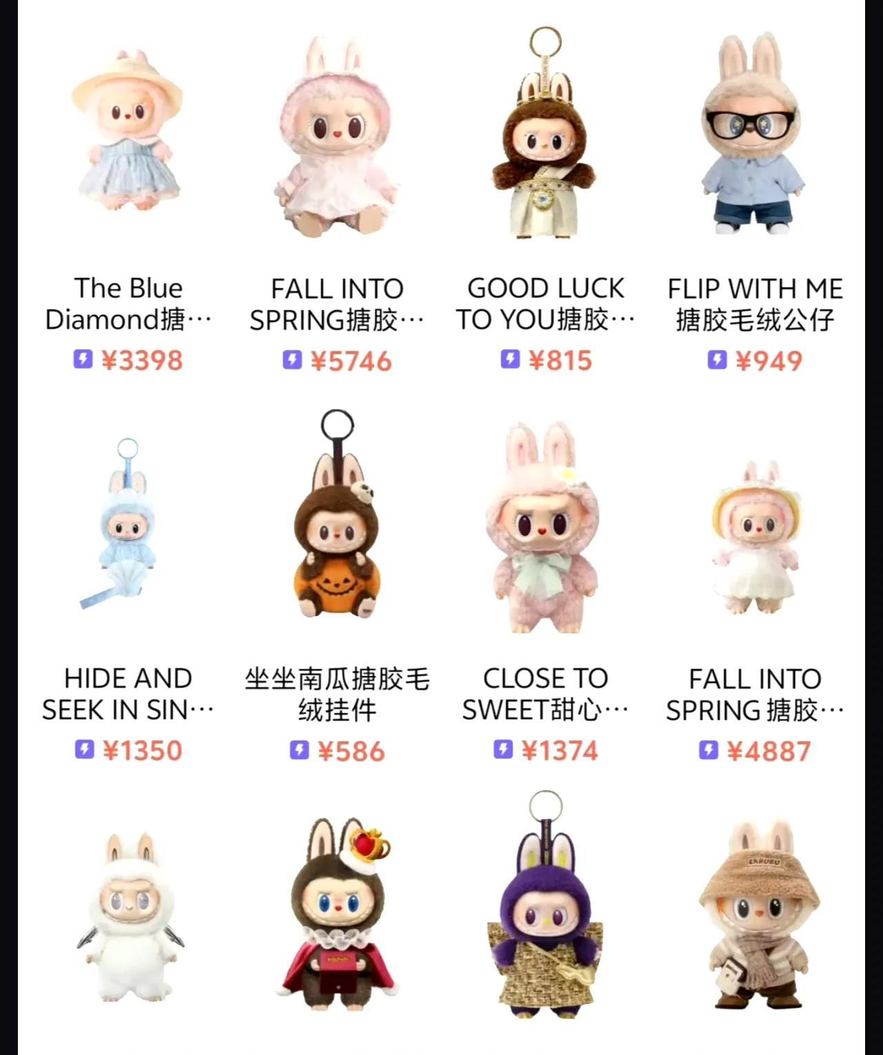 看Labubu这个价格表，有的几百甚至上千。有这钱你们会买吗？要是我有这钱