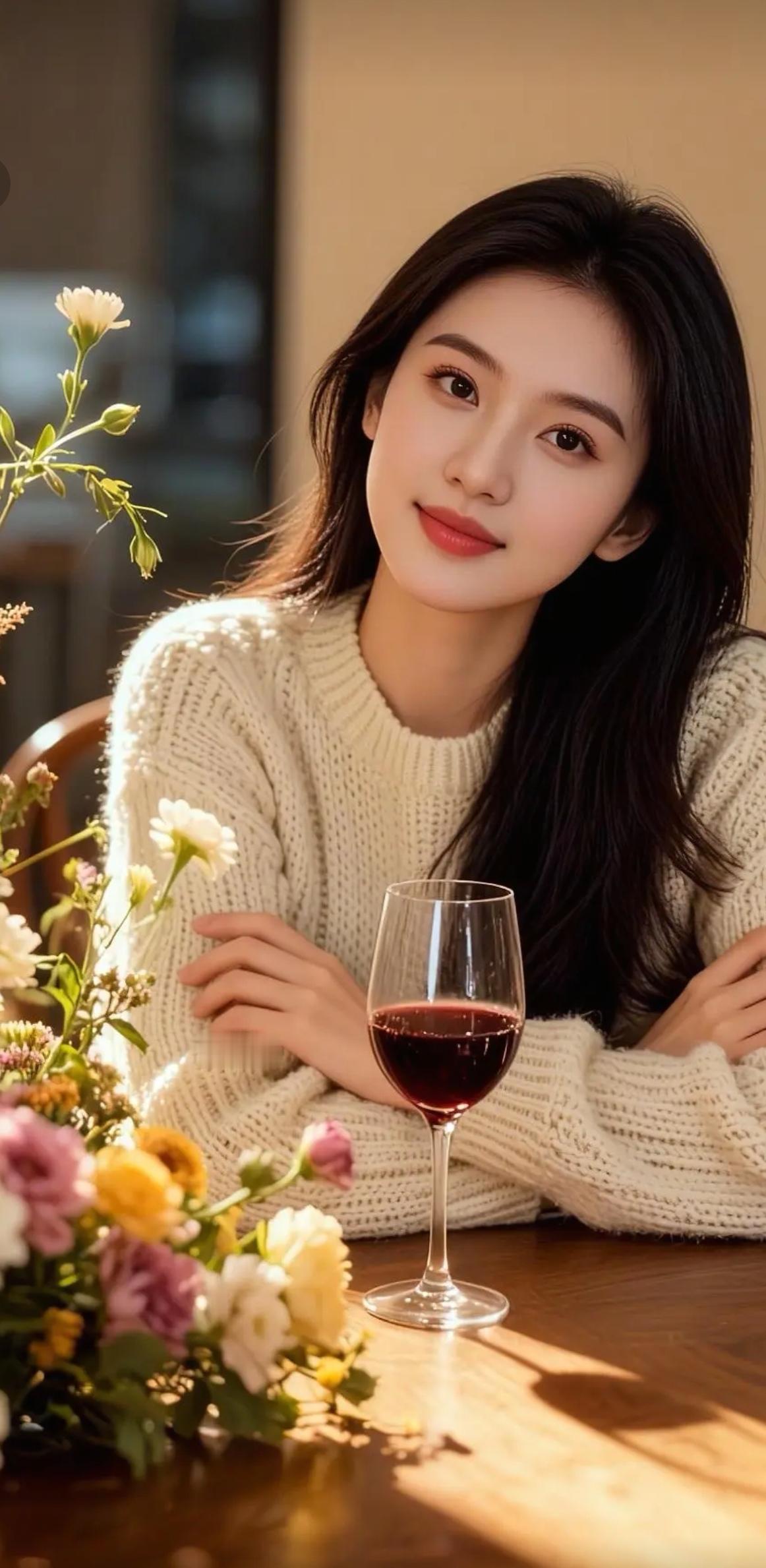 花间一壶酒，对酌意悠悠。