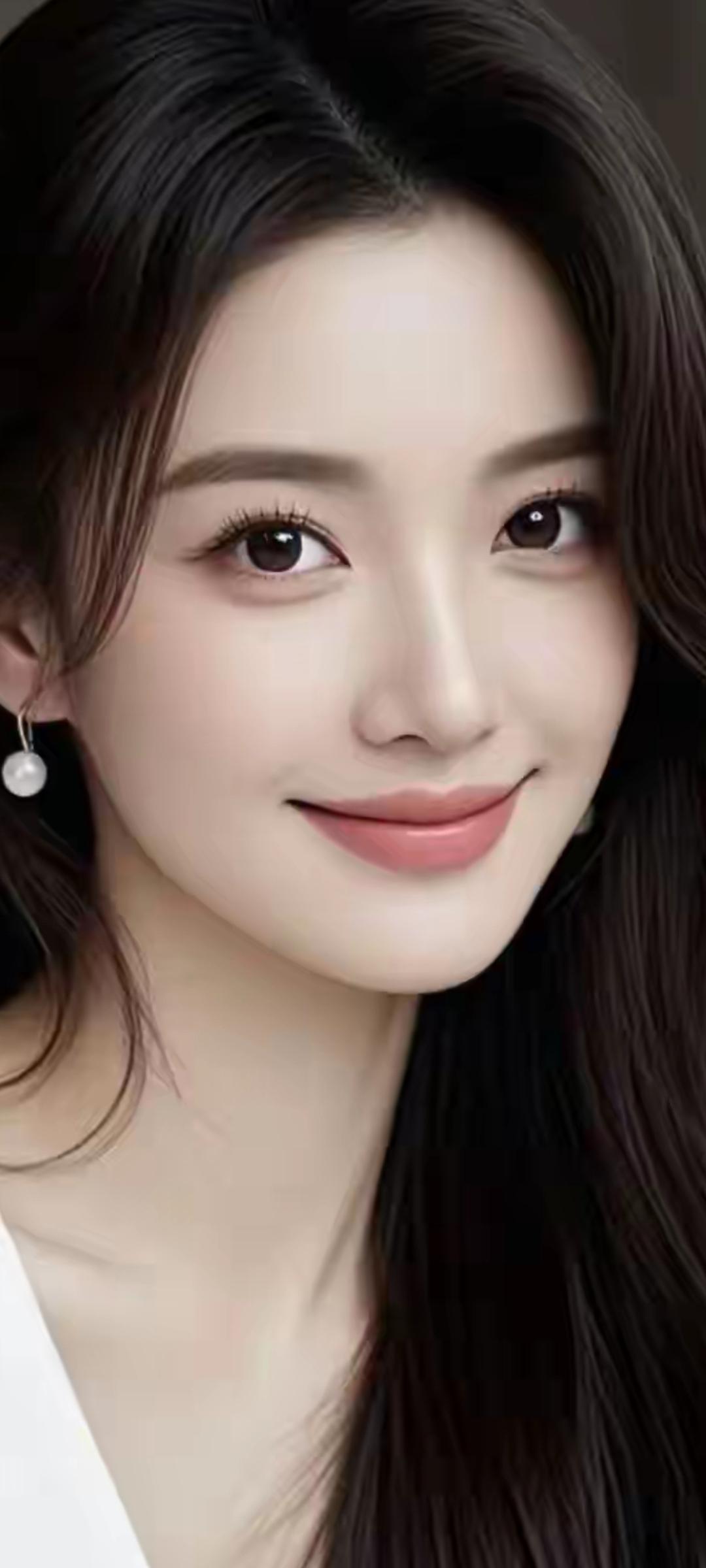 温柔甜美的微笑，珍珠耳环点缀，散发迷人魅力！💖✨