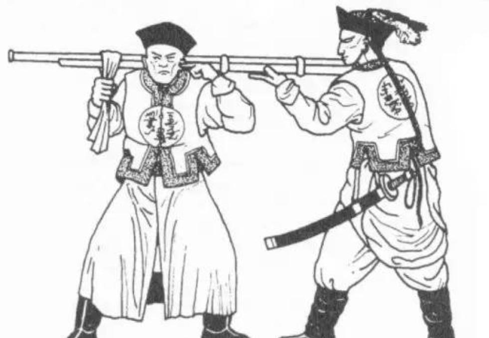 枪管两米多长，重十几公斤，子弹一次能塞五发，射程"理论上"两千到四千步。名字也直