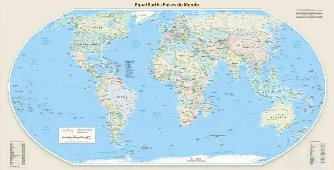 美国为何成为唯一反对“平等地球”的新版世界地图的国家？是没把加拿大和委内瑞拉标为