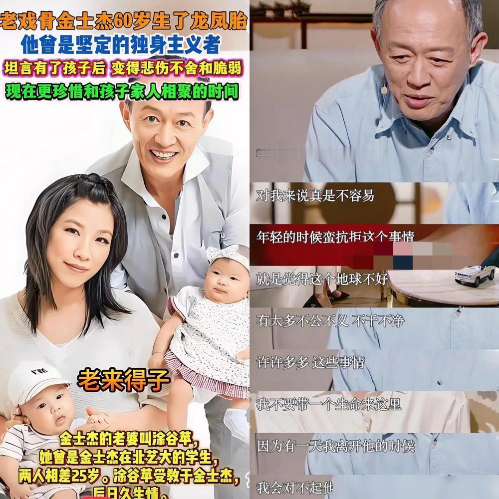 不要相信男人会丁克，除非真的无能为力不信你看演员金士杰大概就是他年轻时跟