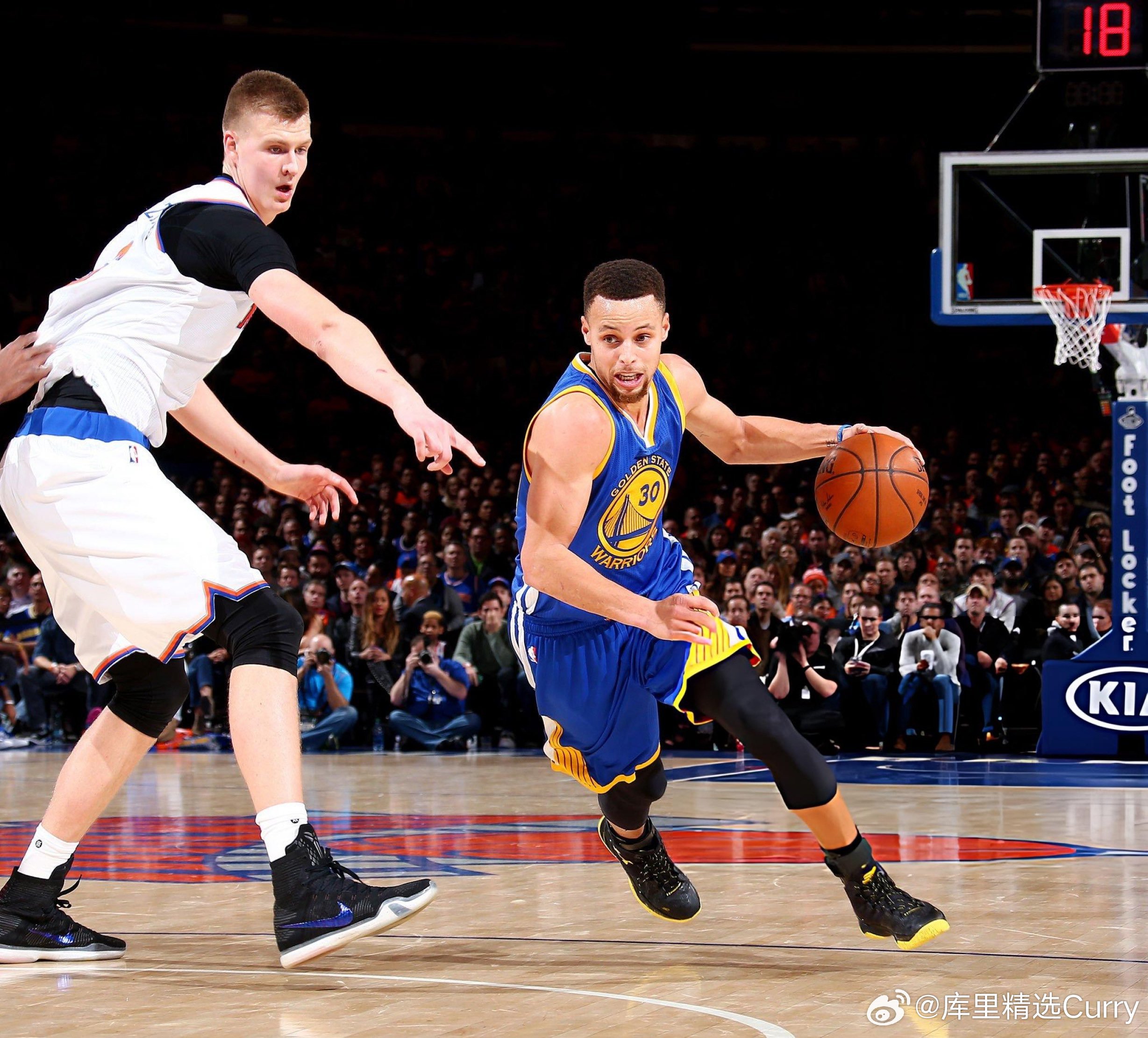 波尔津吉斯谈到有机会与斯蒂芬·库里一起打球：“能和像斯蒂芬这样的球员一起打球，几