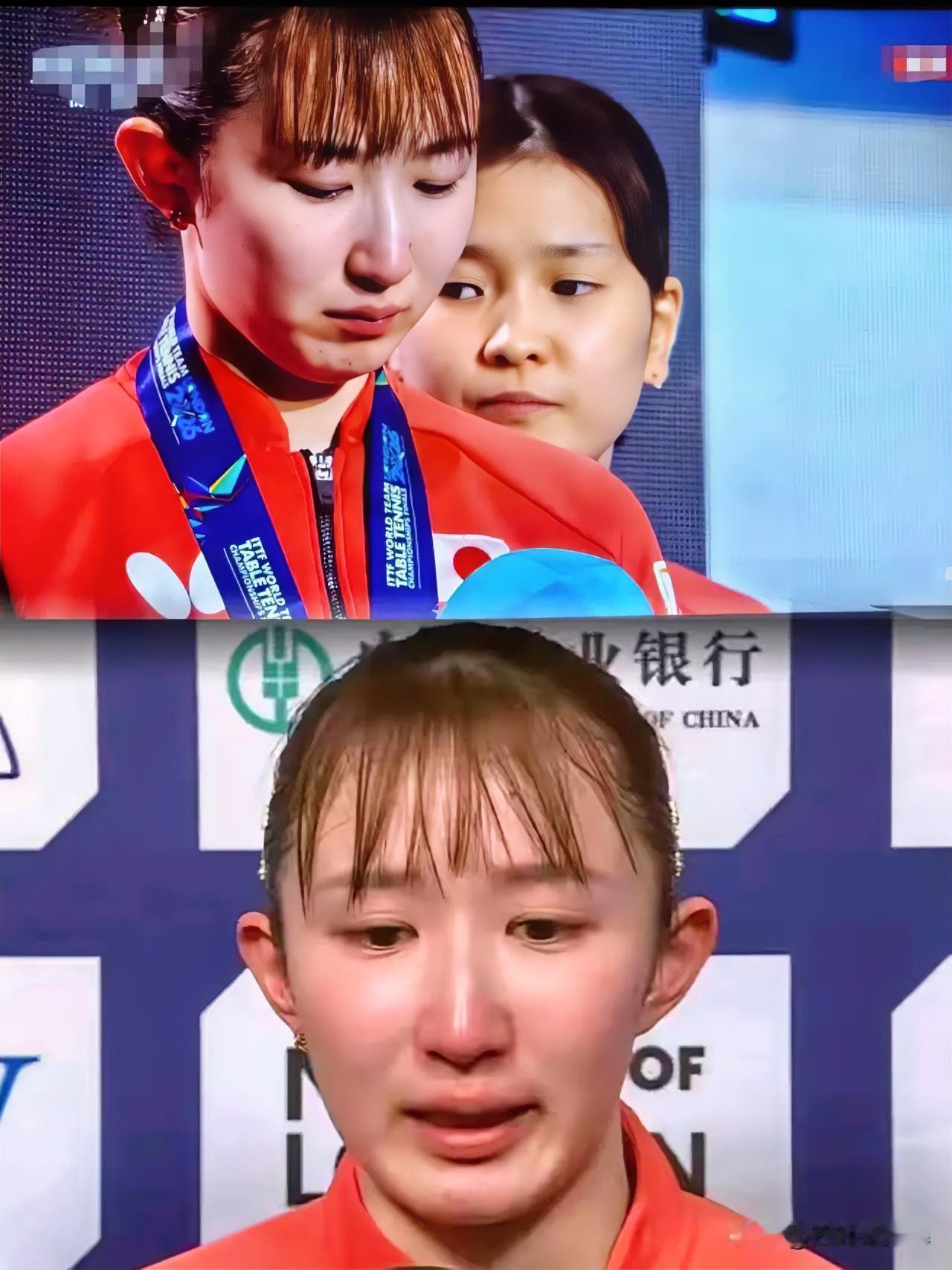 刚刷到早田希娜赛后的采访直接给我看乐了。​小姑娘两眼通红哭得那叫一个惨，哽咽