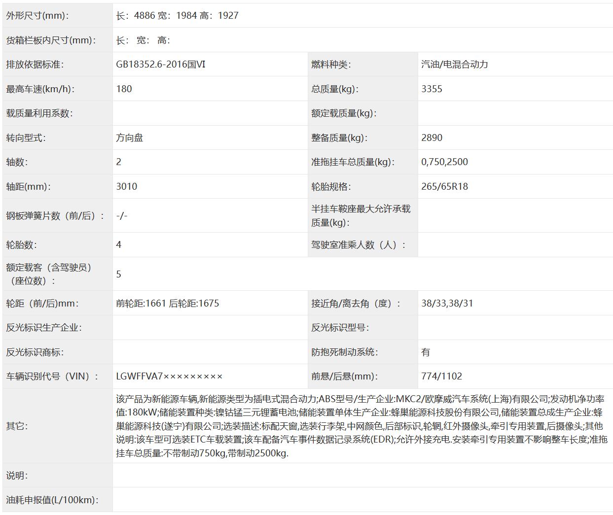 坦克300的Hi-4Z终于来了，是不是有点晚了？基础规格：4886*1984*