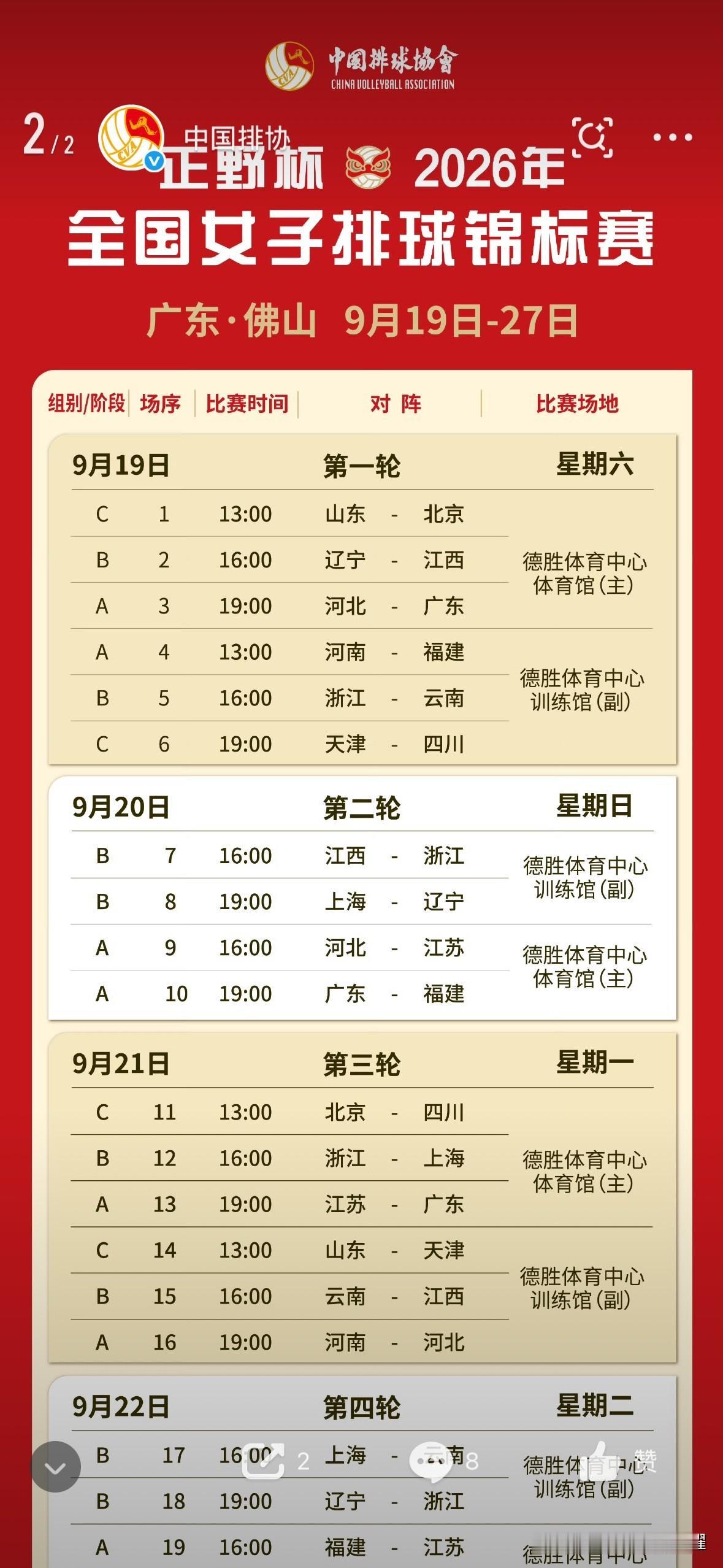 2026女排全锦赛明日开战，江苏女排预定冠军，有望打破十年无冠的心结。女排全锦