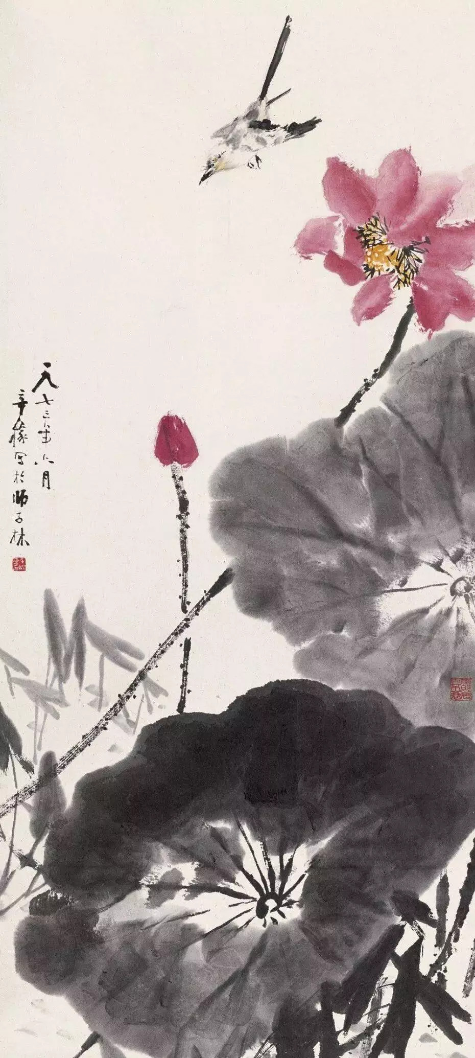 张辛稼(1909-1991），近现代写意花鸟画大师，他的花鸟作品师法经典，贴近生