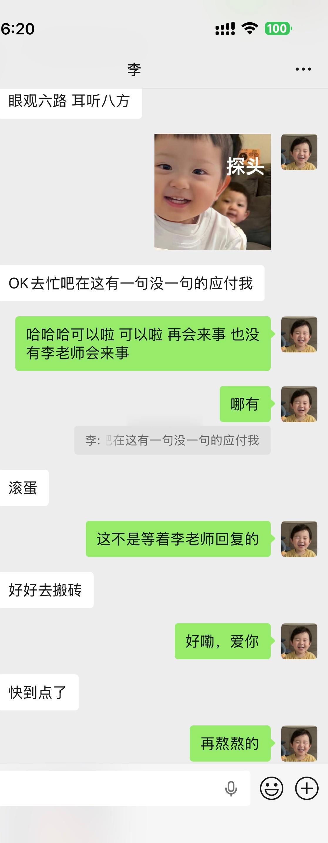 李：你很忙吗？忙吧，滚蛋
