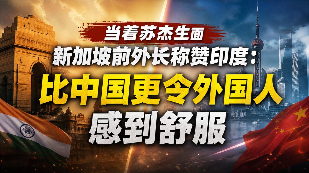 当着苏杰生面，新加坡前外长称赞印度：比中国更令外国人感到舒服