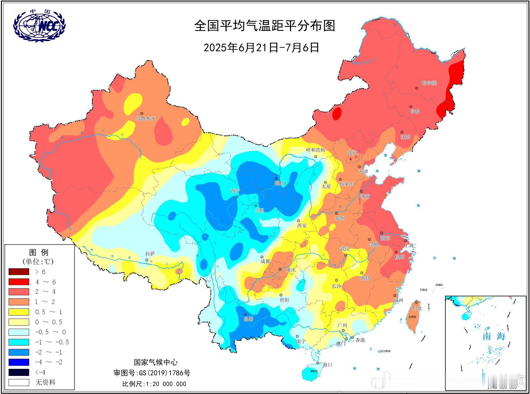 【今年夏至热如常年大暑】今年夏至（6月21日-7月6日），全国平均气温22.42