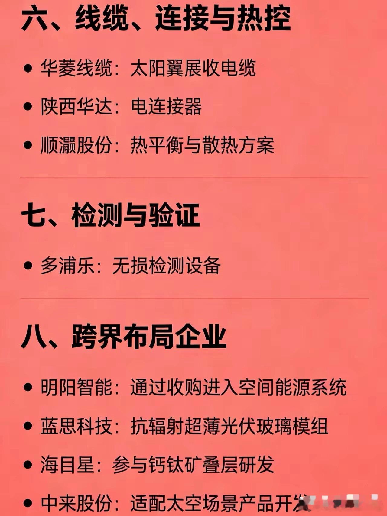太空光伏概念相关企业的全汇总一、电池技术乾照光电：砷化镓太空太阳能电池东方日升：