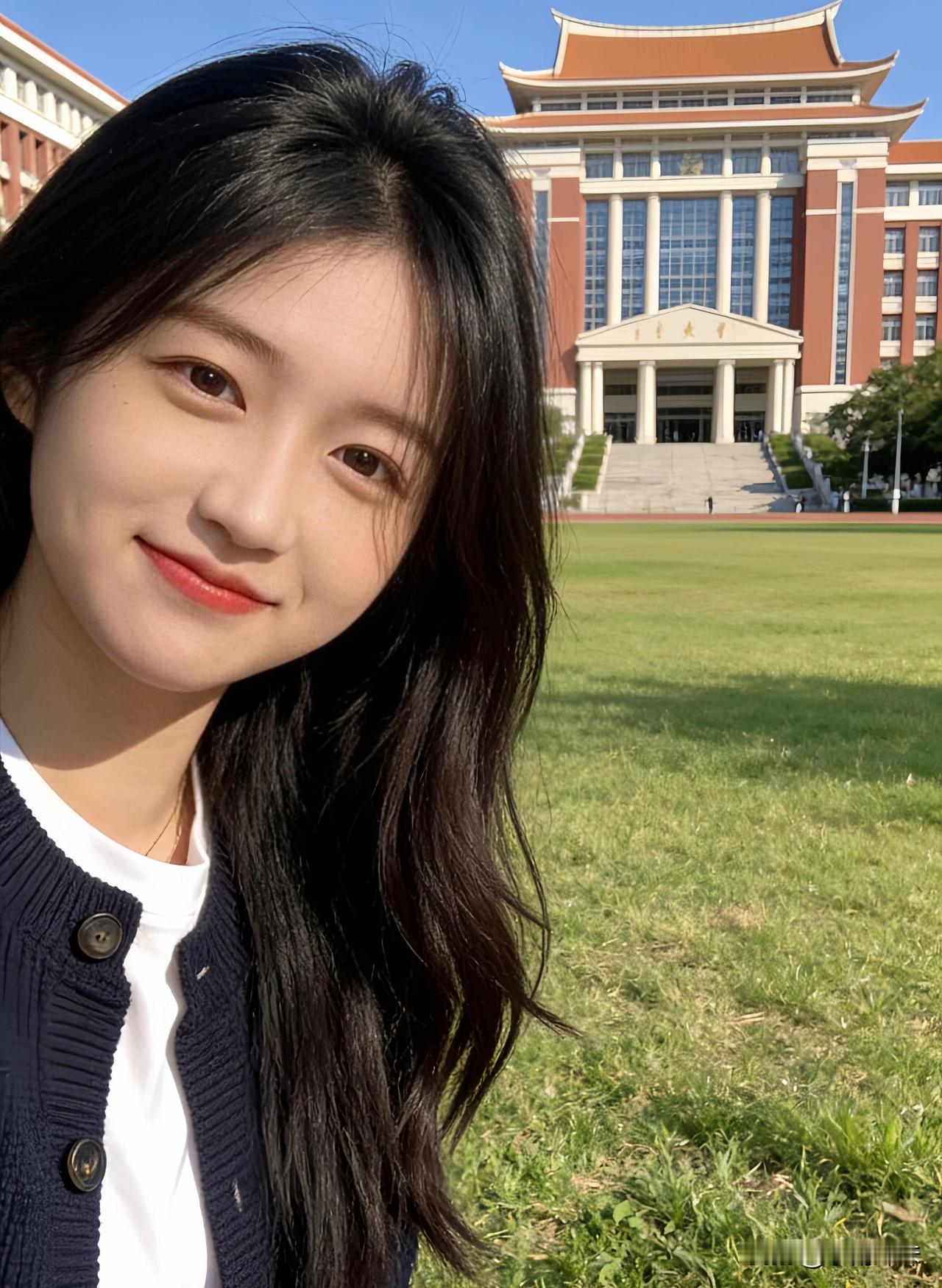 不要慌，运气这东西，全靠运气~校园风景照校园风照片学校风貌照校园生活自拍