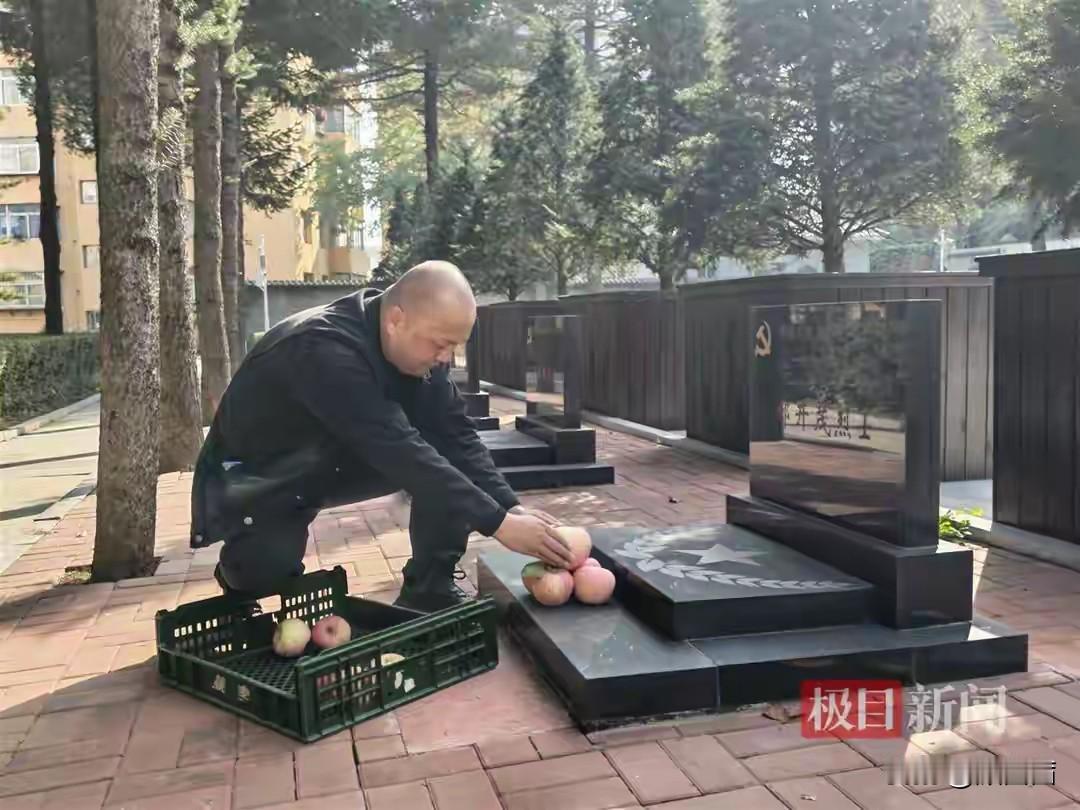 沈阳男子携1650个苹果奔赴丹东烈士陵园，连续3年缅怀先烈：愿每位烈士尝5个苹果