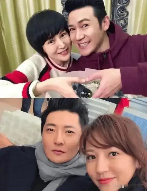 鲍蕾和陆毅，鲍莉和郭京飞。据说，姐妹俩的妈妈对陆毅偏爱多一些，因为，陆毅长得