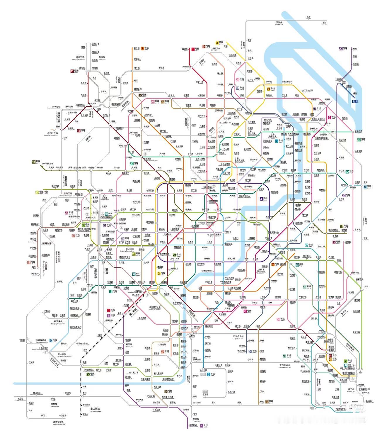 上海地铁感觉比北京地铁规划更密集[捂脸哭]