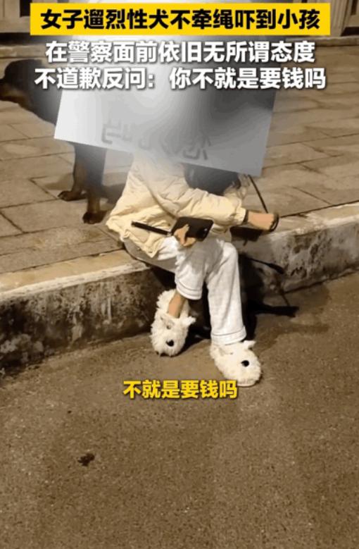 这下好了，全国都知道你有钱了！江苏女子遛狗不牵绳，狗突然蹿出来把小孩吓得胸口疼