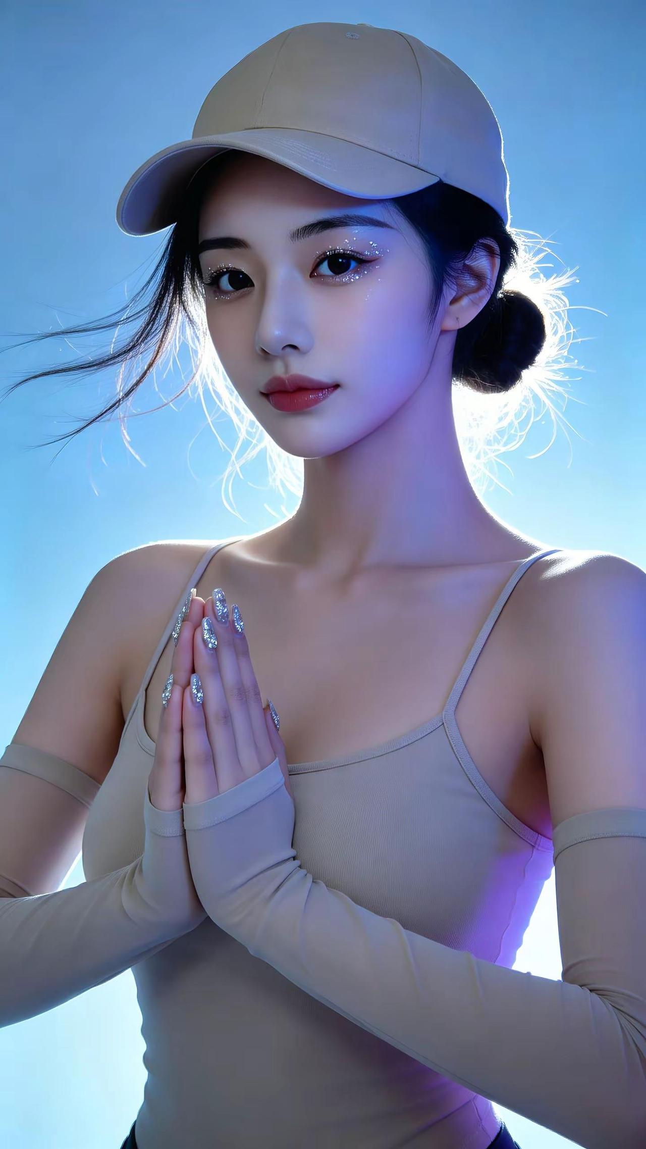 在自己的世界里，自带发光体💡话题：极简风写真酷女孩光影美学