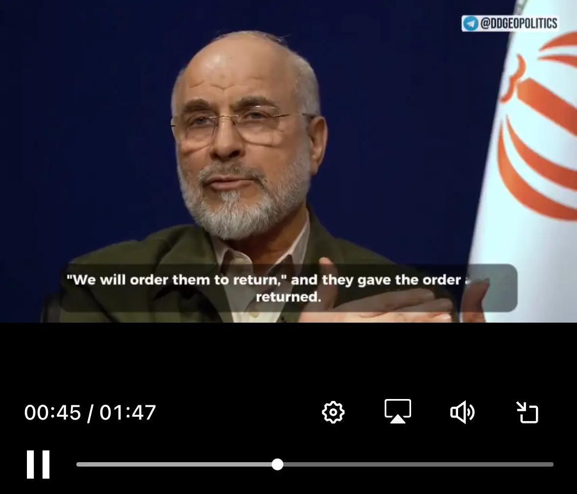 伊朗议会主席加利巴夫表示，一艘美国扫雷舰进入霍尔木兹海峡，并被警告离开否则将被开