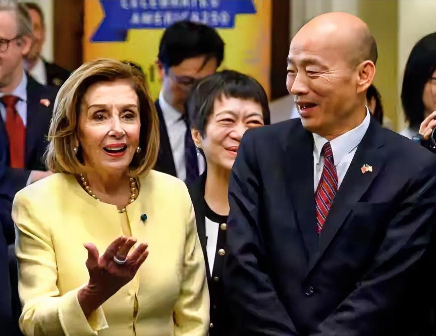 韩国瑜窜美见到了已86岁的美国众议院前议长佩洛西，岛内“蛙”声一片，自诩受到了“