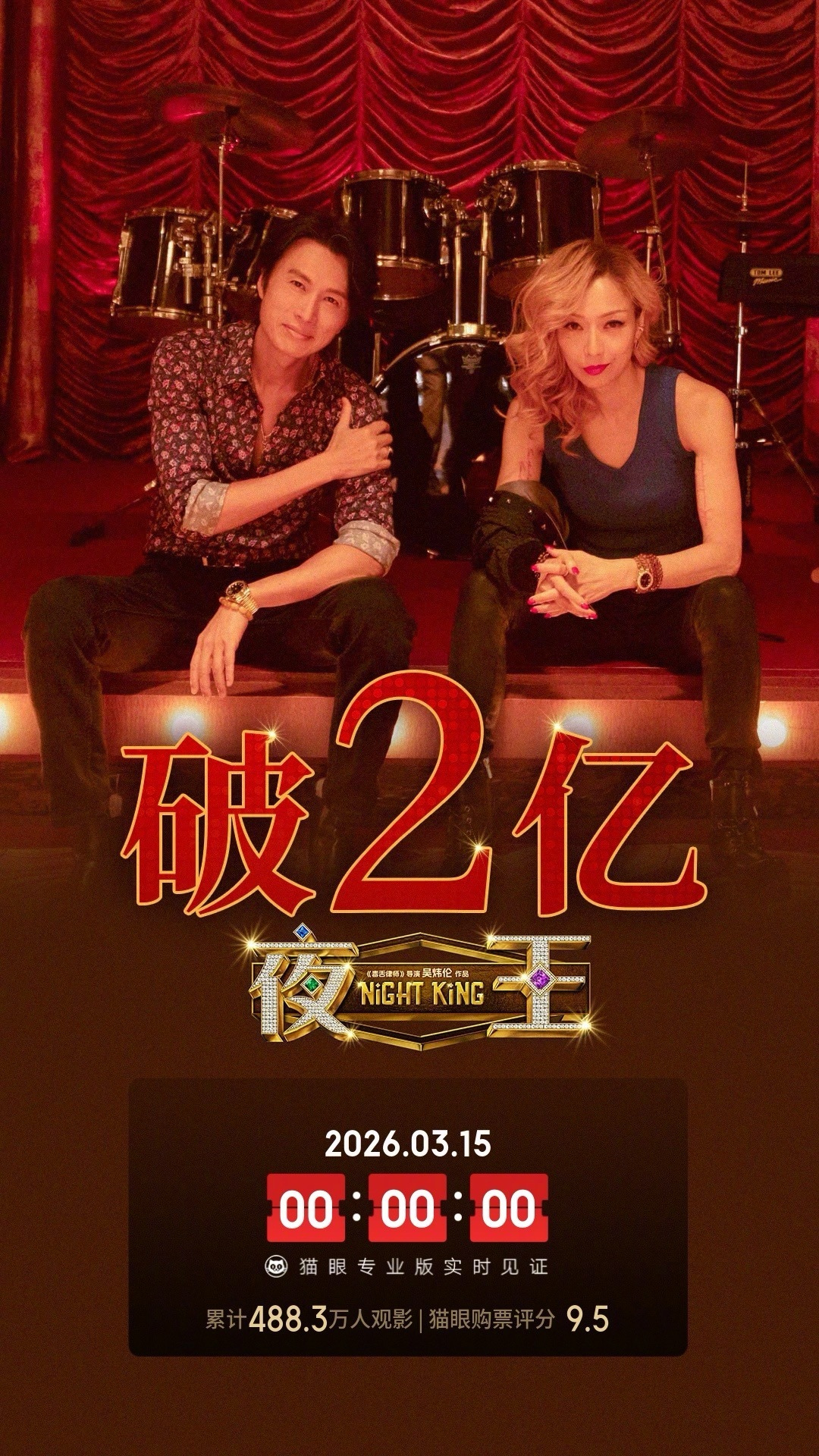 夜王票房破2亿据猫眼专业版数据，电影《夜王》上映24天，总票房破2亿。春节档马