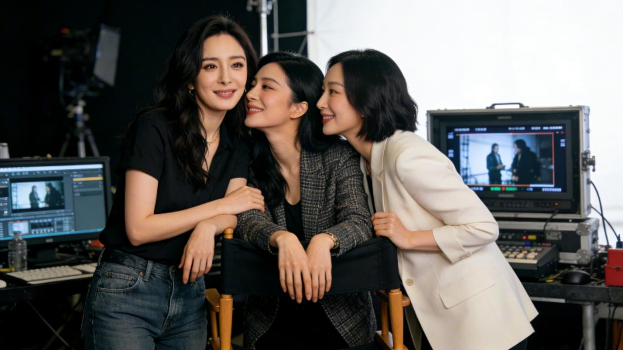 杨幂姚晨片场零帧开聊宋茜探头加入内娱女星相处模式早变了近日，一段《酱园