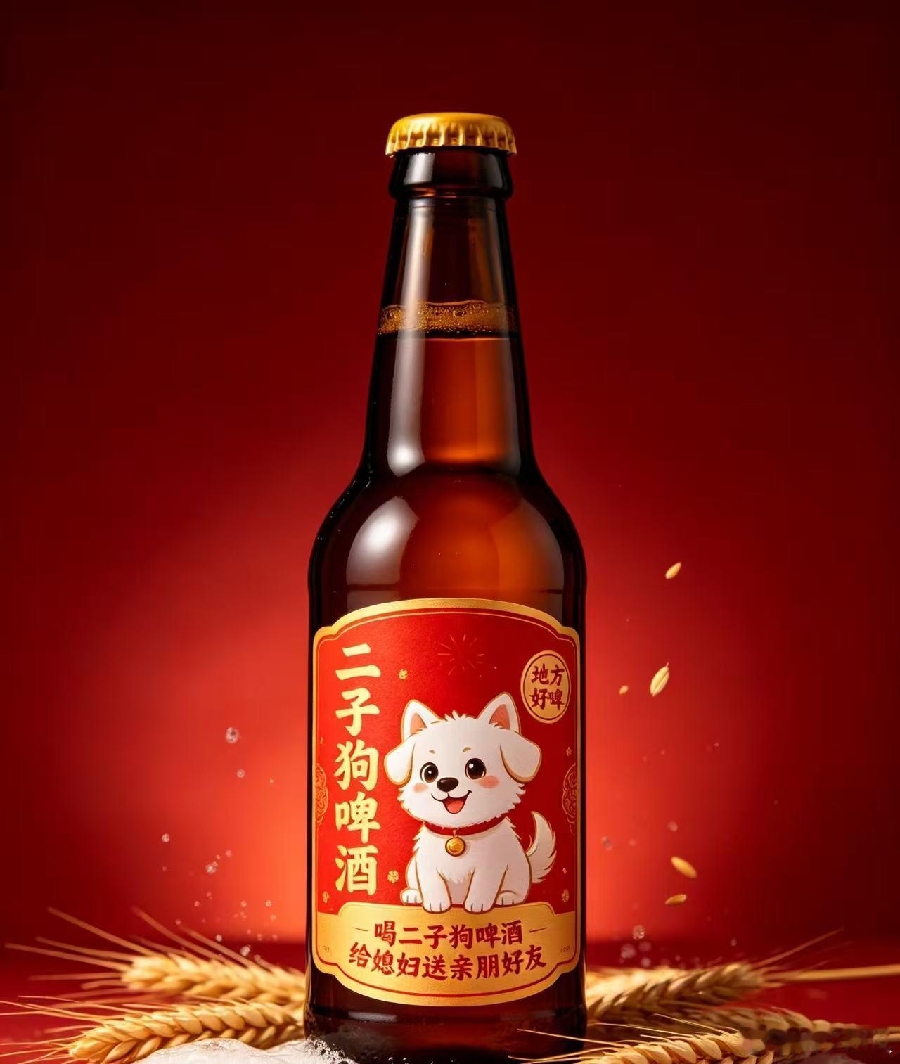 仙洋二子爷做上啤酒了。二子爷：喝坚强啤酒享快乐人生。仙洋：二子狗啤酒。​​​