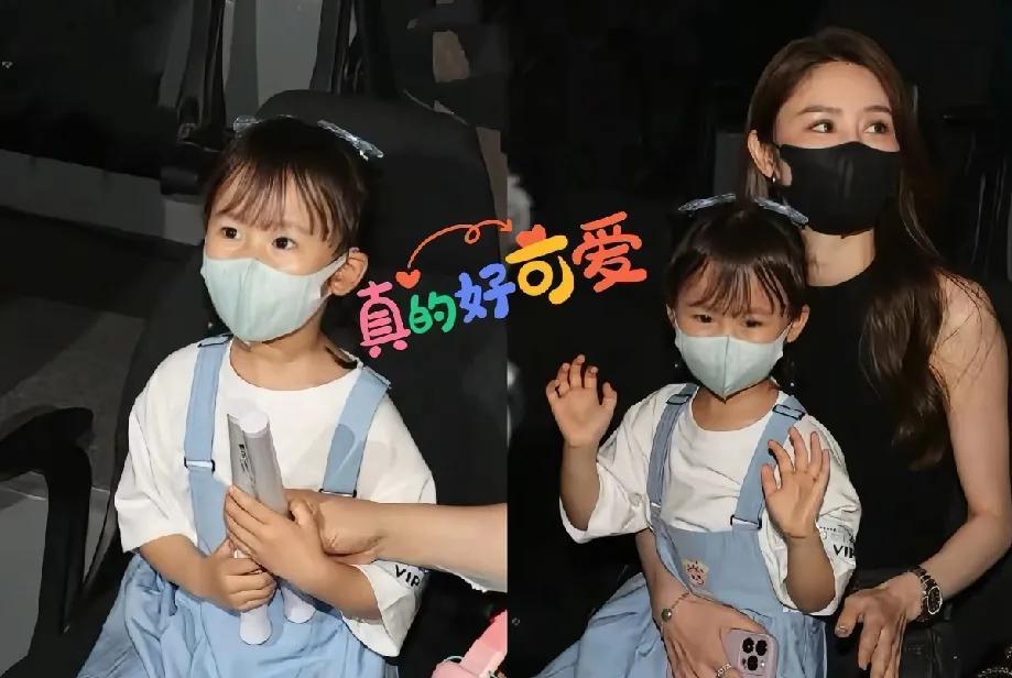 张馨月带女儿看老公林峯演唱会，第一次露面的小女孩很乖巧。前段时间黑