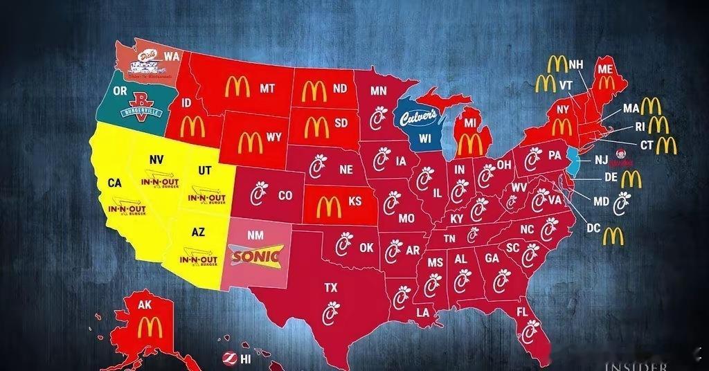 美国最受欢迎的快餐连锁店。