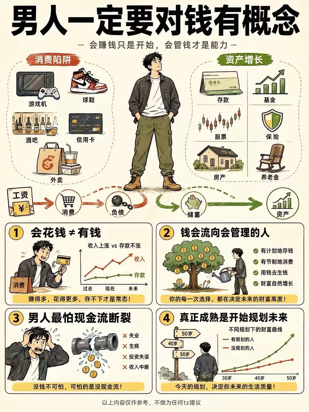 戒掉球鞋和酒局！[大笑]男人30岁前，拼事业和钱才是唯一的出路对男人而言，真