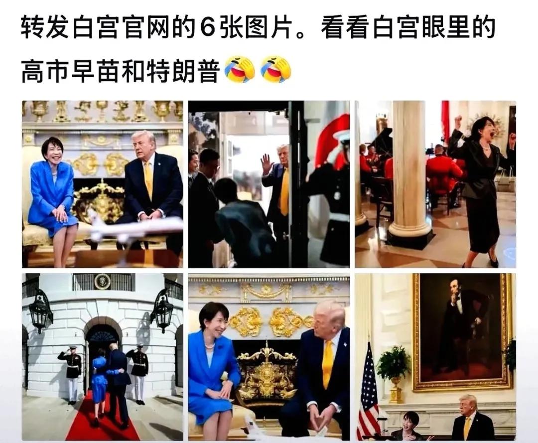 白宫官号发的那几张照片，真是让人看出了冷汗。镜头里那位，眼