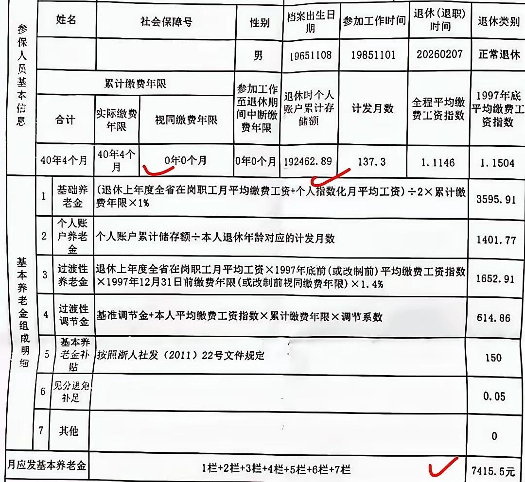 这个人的退休金，超过了大多数普通人的工资这个人交了40年社保，账户余额19万多