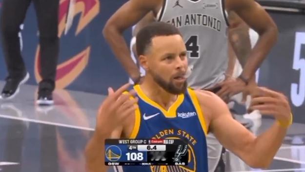 太横了！库里罚球绝杀前，示意马刺主场“再大点声！”此时已经罚球一球追平比分，