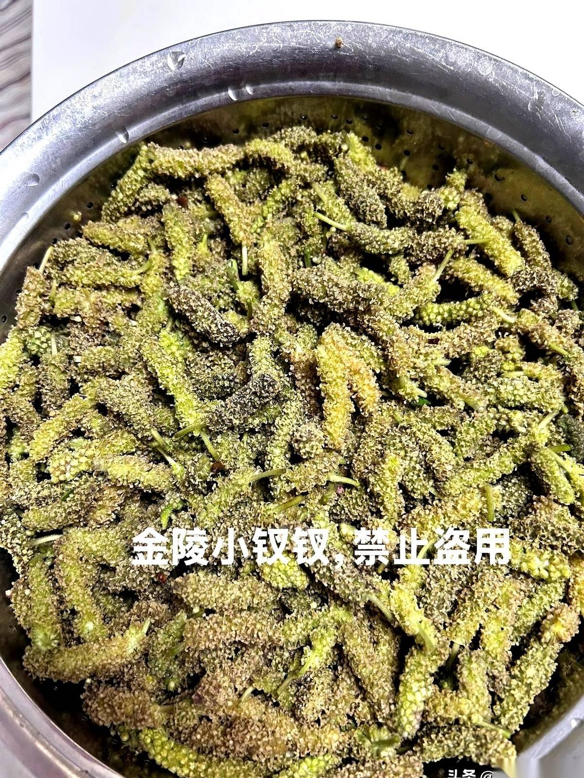 济南佛慧山，路边沟里挂满了绿油油的小长穗。“这玩意儿能吃？”我看着那大哥一把一