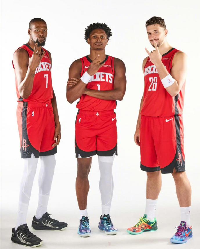 杜兰特、申京、阿门算不算火箭版三巨头？上赛季荣誉：杜兰特：全明星申京：全