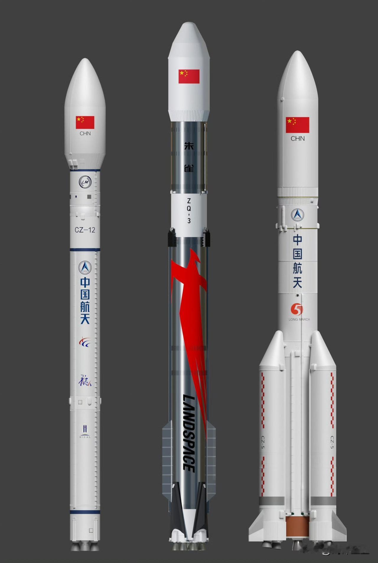 想不到吧？朱雀三号目前是中国最高的火箭，甚至比胖五还要高从2023年12月公布