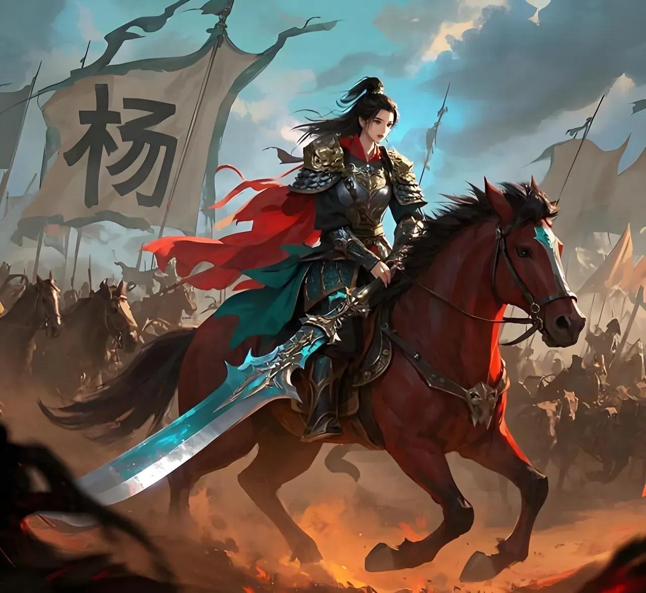 穆桂英被辽国猛将耶律宗贤引入金牛大阵，她左冲右突打不出阵门，身边亲兵几乎全部战死