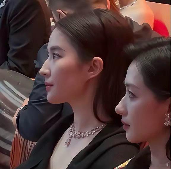 第一次觉得刘亦菲并没有荧幕中看起来那么漂亮，这个侧颜没有万茜好看。像万茜她这样的