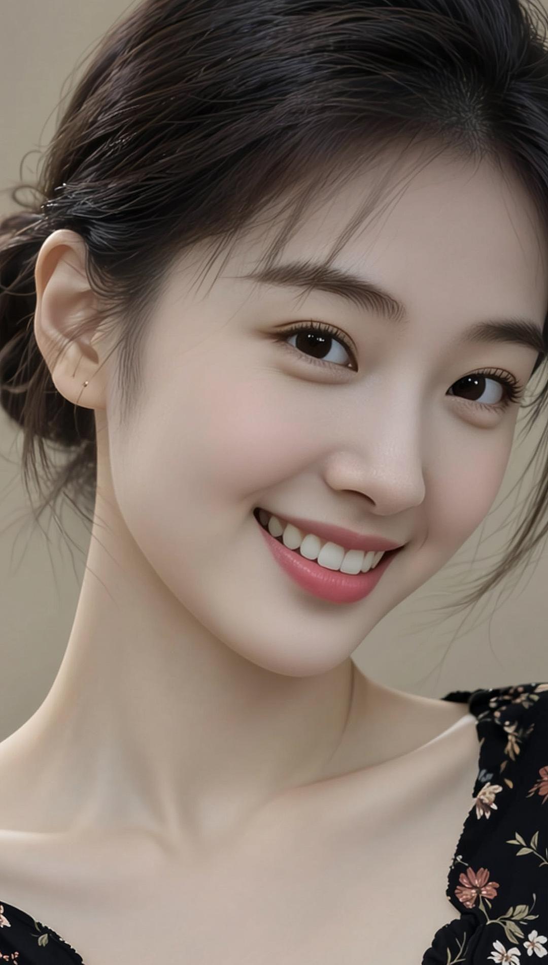 AI柔美妆照自然美妆风格自然清新妆容分享清纯甜美