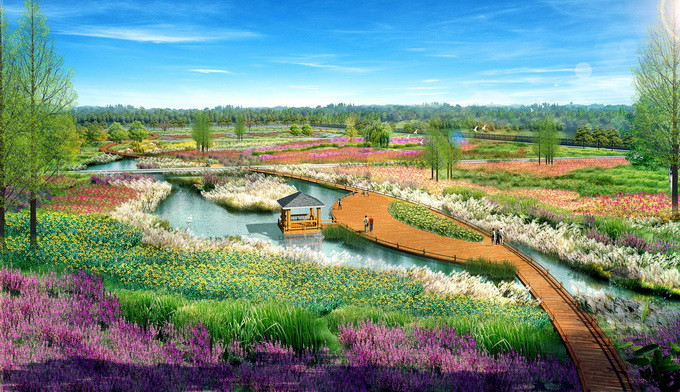 延庆城北城市湿地公园效果图