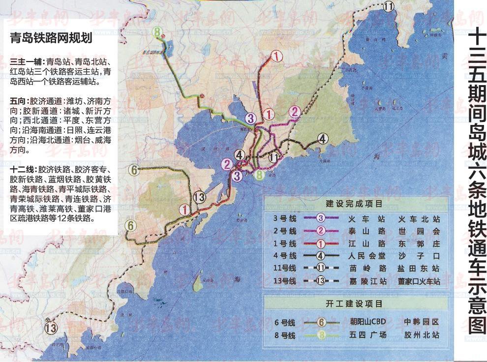 未來五年內, 青島地鐵將開通6條線路! 附開通時間及站點