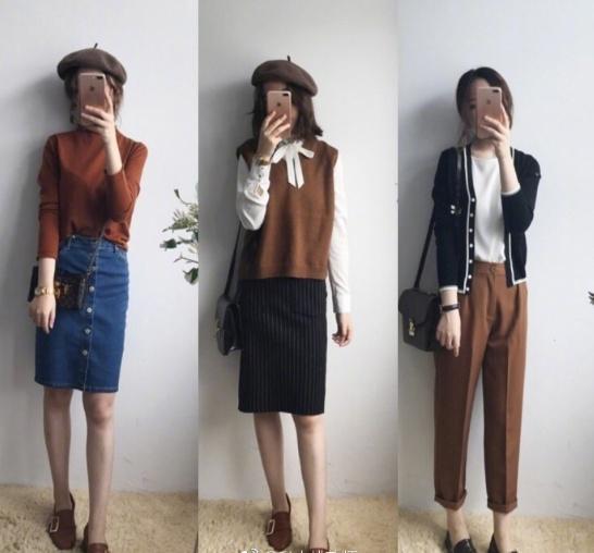 一种比驼色低调却带有满满的气场感的颜色, 上身很有高级范儿