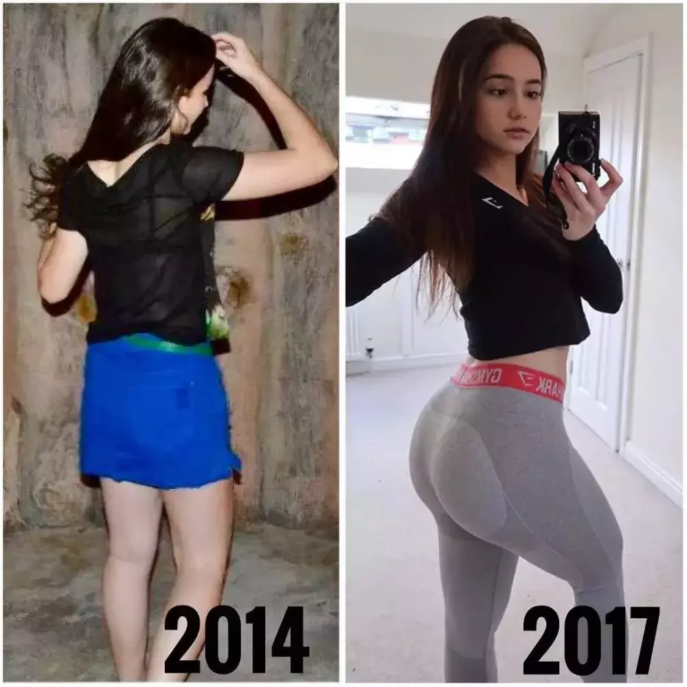 才是她的追求 别看现在isabela的身材这么性感 以前的她和其他青春期