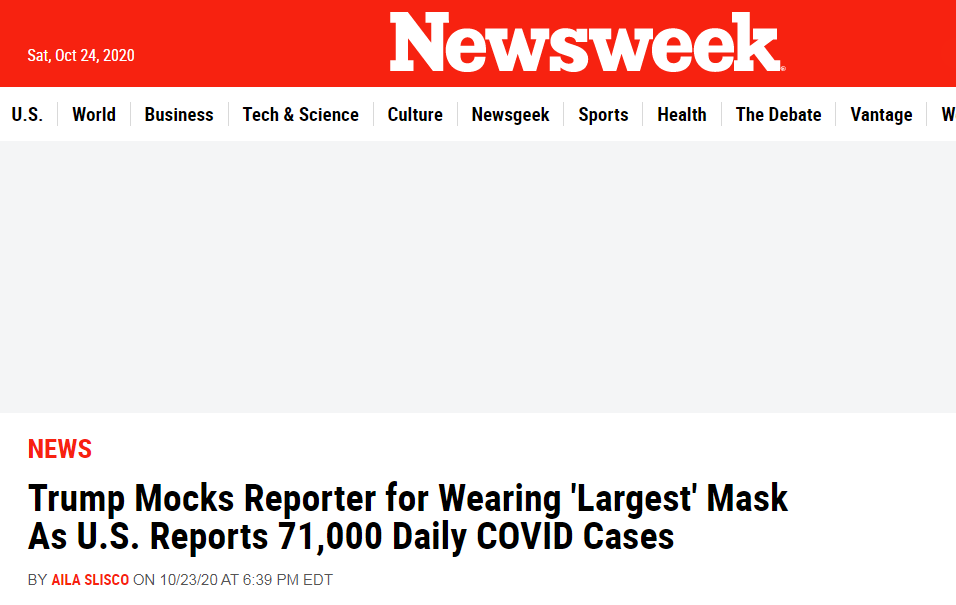 美國新冠確診單日新增8萬創紀錄, 特朗普還在嘲笑記者戴口罩-圖2