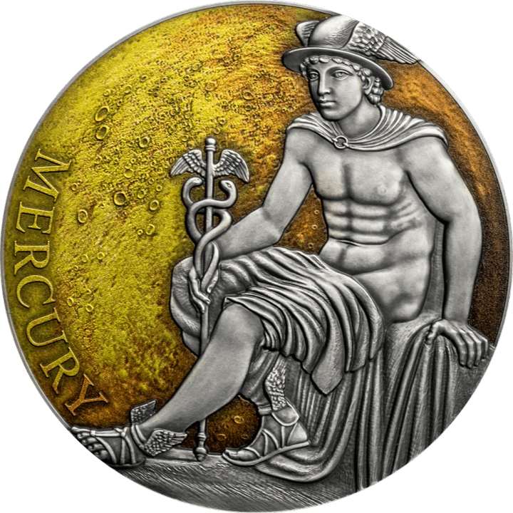 水星-智神墨丘利  :水星是在太阳系八大行星中离太阳最近的行星,中国