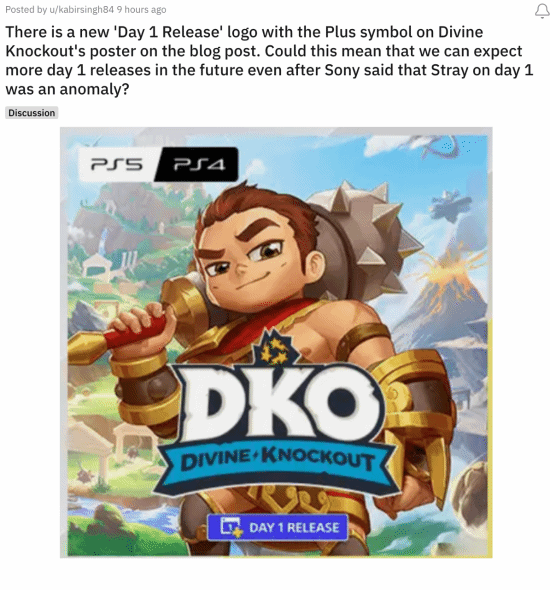 PS+或将有更多首日加入游戏！专属标志曝光