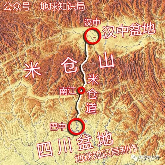 米仓古道路线图图片