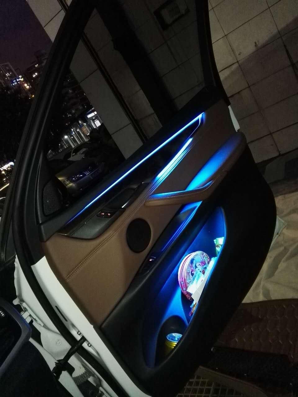宝马x5改装九色氛围灯 夜色神器, 让你在车上的夜里从此不孤单
